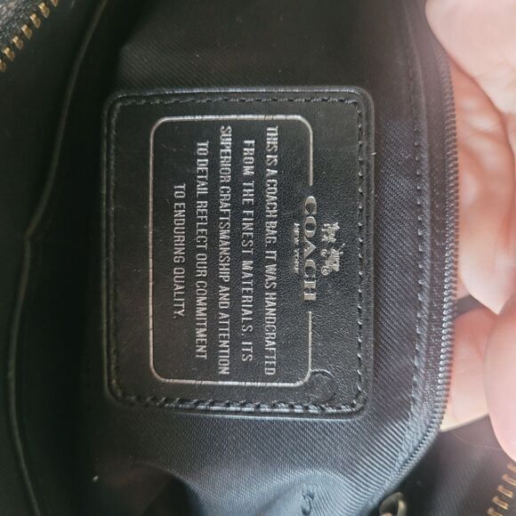 Coach Nolita Satchel Purse Handbag Metallic Pebbled Leather Gunmetal Gray READ - Picture 9 of 12